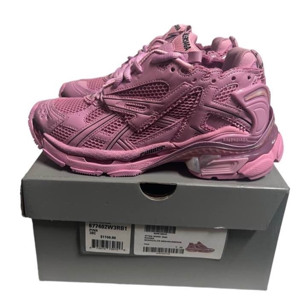 Balenciaga Runner Track Sneakers Platform Pink Black IT39 W39 Women Trainers